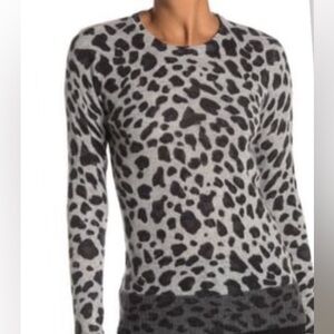 Magaschoni 100% Cashmere‎ Leopard Sweater size Small